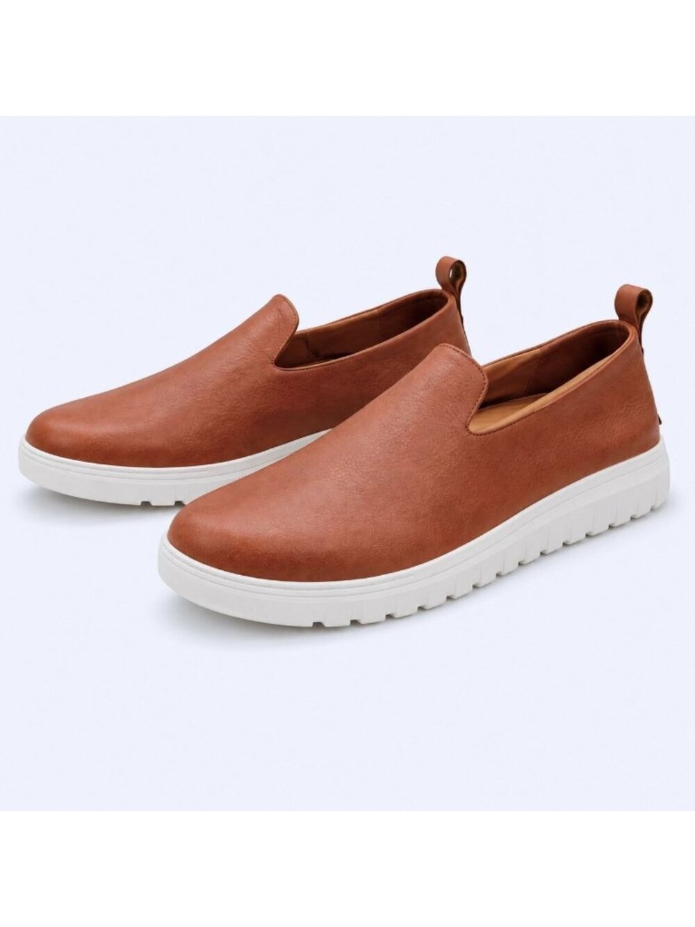 Vionic Uptown Willa Supportive Sneaker Tan Leather Slip On Women 12 Loafer